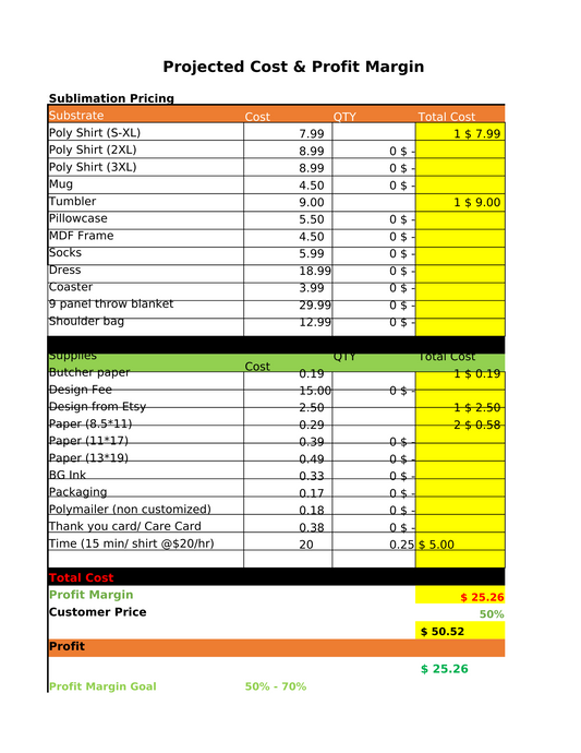 Crafters Calculator